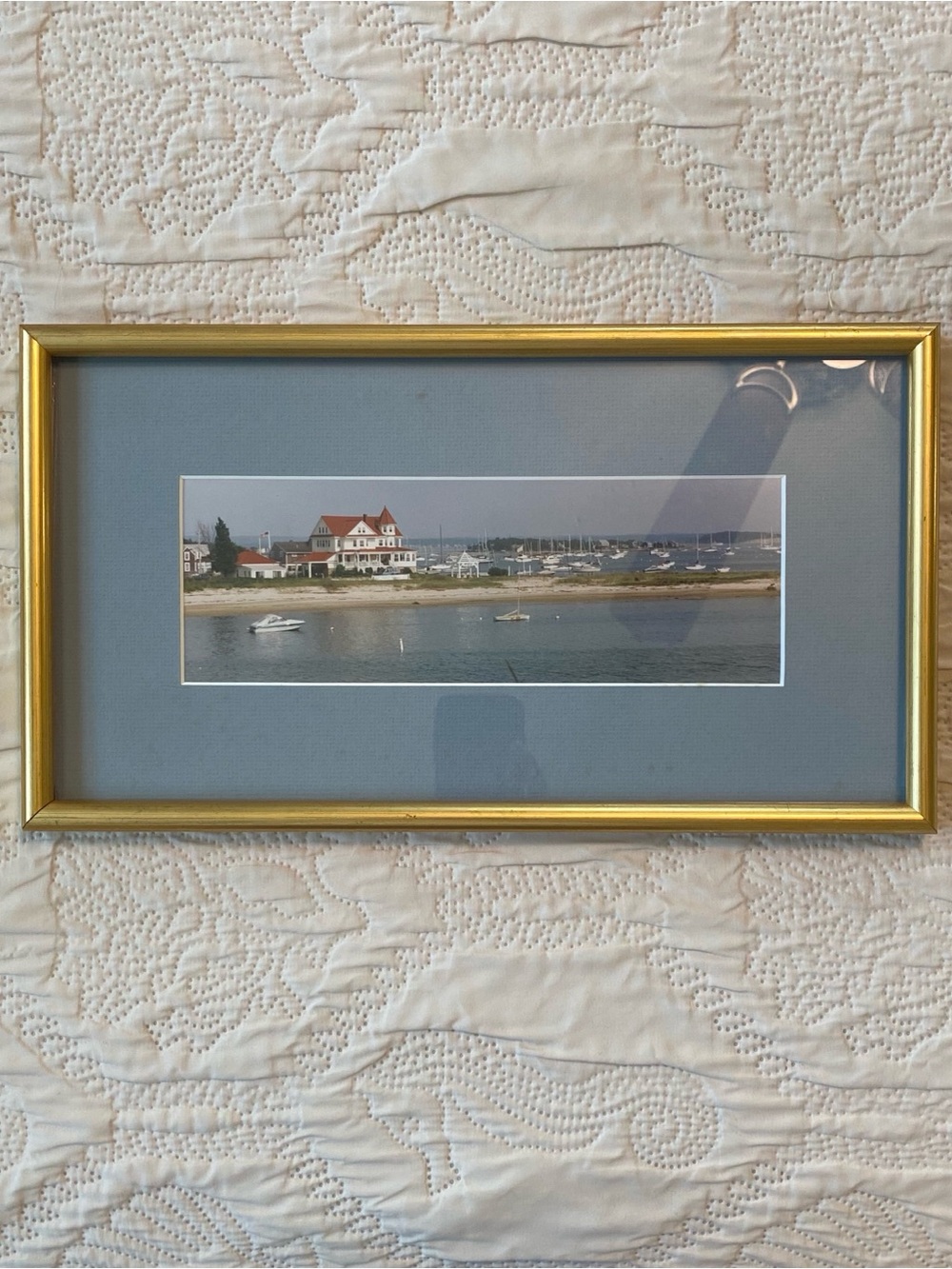 🍀Coastal Panorama Framed Print with Gold Frame